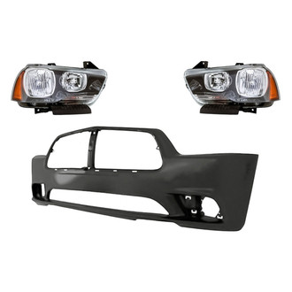 TruParts® - 3-Piece Kit (Driver and Passenger Side Headlights, Front Bumper Cover) (Standard Line)