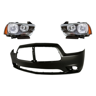 TruParts® - 3-Piece Kit (Driver and Passenger Side Headlights, Front Bumper Cover) (CAPA Certified)