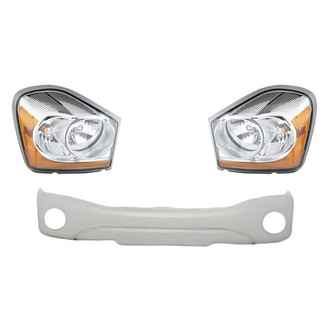 TruParts® - 3-Piece Kit (Driver and Passenger Side Headlights, Front Bumper Cover) (Standard Line)