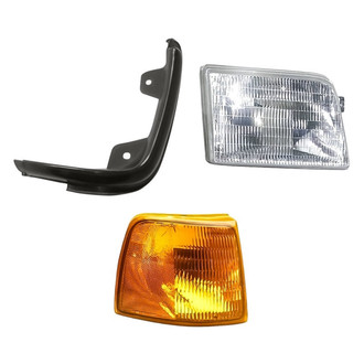 TruParts® - 3-Piece Kit (Passenger Side Headlight, Passenger Side Grille Extension, Passenger Side Turn Signal/Parking Light) (Standard Line)