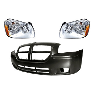 TruParts® - 3-Piece Kit (Driver and Passenger Side Headlights, Front Bumper Cover) (Standard Line)
