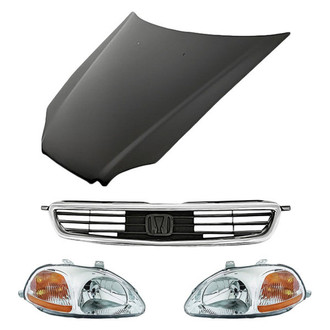 TruParts® - 4-Piece Kit (Driver and Passenger Side Headlights, Grille, Hood Panel) (Standard Line)