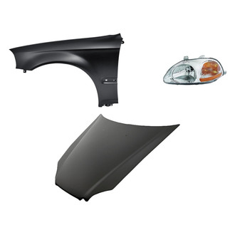 TruParts® - 3-Piece Kit (Driver Side Headlight, Front Driver Side Fender, Hood Panel) (Standard Line)