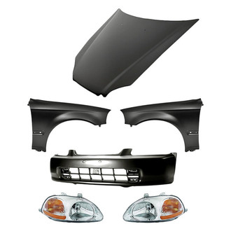 TruParts® - 6-Piece Kit (Driver and Passenger Side Headlights, Front Bumper Cover, Driver and Passenger Side Fenders, Hood Panel) (Standard Line)