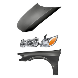 TruParts® - 4-Piece Kit (Driver Side Headlight, Front Driver Side Fender, Driver Side Turn Signal/Corner Light, Hood Panel) (Standard Line)