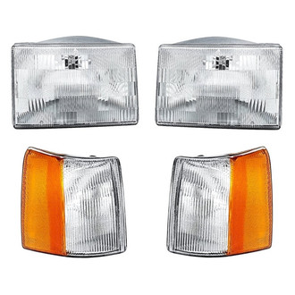 TruParts® - 4-Piece Kit (Driver and Passenger Side Headlights, Driver and Passenger Side Turn Signal/Corner Lights) (Standard Line)