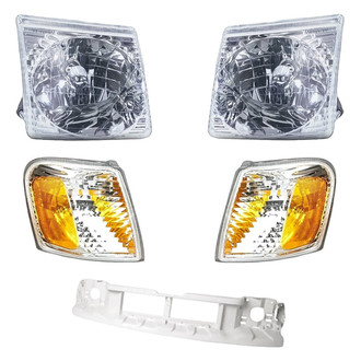 TruParts® - 5-Piece Kit (Driver and Passenger Side Headlights, Driver and Passenger Side Turn Signal/Corner Lights, Header Panel) (Standard Line)