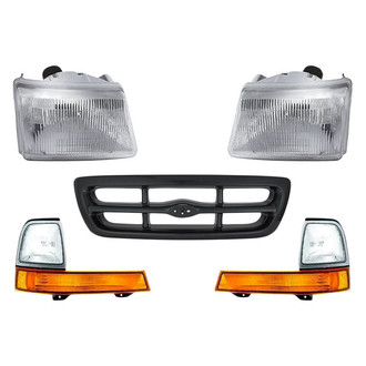 TruParts® - 5-Piece Kit (Driver and Passenger Side Headlights, Grille, Driver and Passenger Side Turn Signal/Parking Lights) (Standard Line)