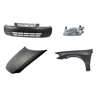 TruParts® - 4-Piece Kit (Driver Side Headlight, Front Bumper Cover, Front Driver Side Fender, Hood Panel) (Standard Line)