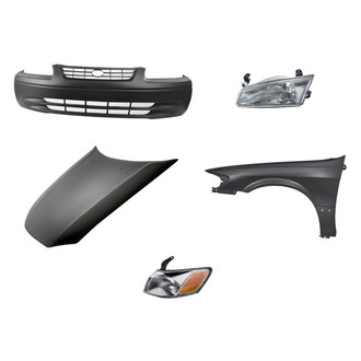 TruParts® - 5-Piece Kit (Driver Side Headlight, Front Bumper Cover, Front Driver Side Fender, Driver Side Turn Signal/Corner Light, Hood Panel) (Standard Line)
