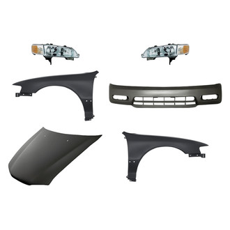 TruParts® - 6-Piece Kit (Driver and Passenger Side Headlights, Front Bumper Cover, Driver and Passenger Side Fenders, Hood Panel) (Standard Line)