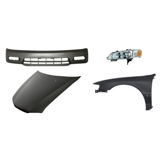 TruParts® - 4-Piece Kit (Driver Side Headlight, Front Bumper Cover, Front Driver Side Fender, Hood Panel) (Standard Line)