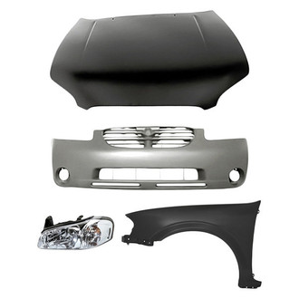 TruParts® - 4-Piece Kit (Driver Side Headlight, Front Bumper Cover, Front Driver Side Fender, Hood Panel) (Standard Line)