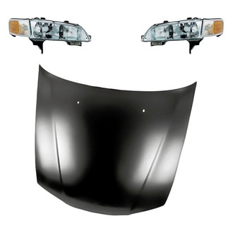 TruParts® - 3-Piece Kit (Driver and Passenger Side Headlights, Hood Panel) (Standard Line)