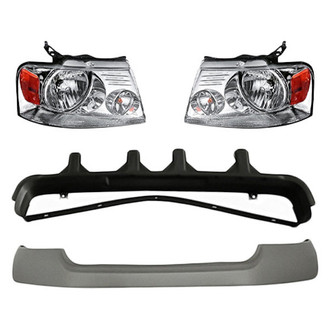 TruParts® - 4-Piece Kit (Driver and Passenger Side Headlights, Front Upper Bumper Cover, Center Grille Surround Molding) (Standard Line)