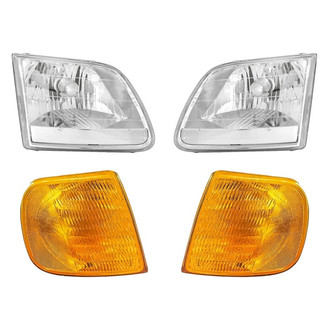 TruParts® - 4-Piece Kit (Driver and Passenger Side Headlights, Driver and Passenger Side Turn Signal/Corner Lights) (Standard Line)