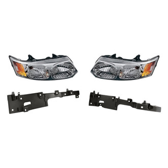 TruParts® - 4-Piece Kit (Driver and Passenger Side Headlights, Driver and Passenger Side Headlight Supports) (Standard Line)