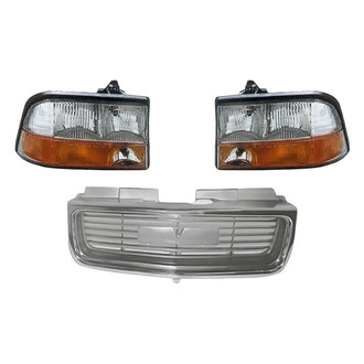 TruParts® - 3-Piece Kit (Driver and Passenger Side Headlights, Grille) (Standard Line)