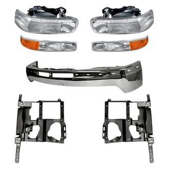 TruParts® - 7-Piece Kit (Driver and Passenger Side Headlights, Front Bumper Face Bar, Driver Side and Passenger Side Headlight Support, Driver and Passenger Side Turn Signal/Parking Light) (Standard Line)