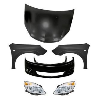 TruParts® - 6-Piece Kit (Driver and Passenger Side Headlights, Front Bumper Cover, Driver and Passenger Side Fenders, Hood Panel) (Standard Line)