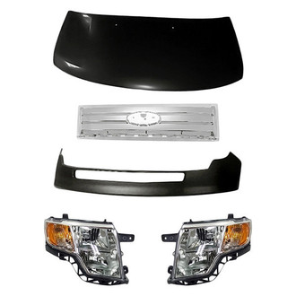 TruParts® - 5-Piece Kit (Driver and Passenger Side Headlights, Front Upper Bumper Cover, Grille, Hood Panel) (Standard Line)