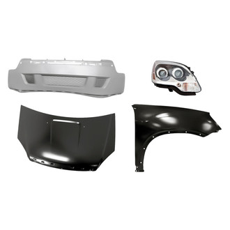 TruParts® - 4-Piece Kit (Passenger Side Headlight, Front Lower Bumper Cover, Front Passenger Side Fender, Hood Panel) (Standard Line)