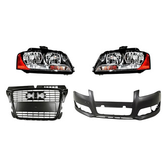 TruParts® - 4-Piece Kit (Driver and Passenger Side Headlights, Front Bumper Cover, Grille) (Standard Line)