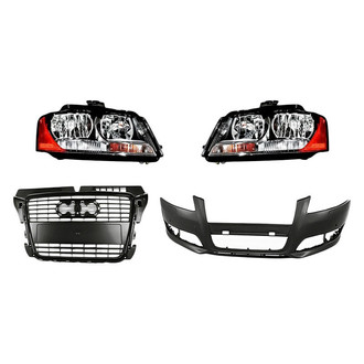 TruParts® - 4-Piece Kit (Driver and Passenger Side Headlights, Front Bumper Cover, Grille) (Standard Line)