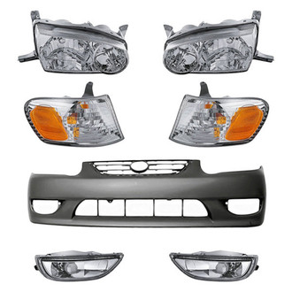 TruParts® - 7-Piece Kit (Driver and Passenger Side Headlights, Front Bumper Cover, Driver and Passenger Side Fog Lights, Driver and Passenger Side Turn Signal/Corner Lights) (Standard Line)
