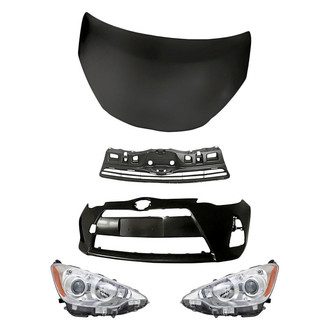 TruParts® - 5-Piece Kit (Driver and Passenger Side Headlights, Front Bumper Cover, Grille, Hood Panel) (Standard Line)