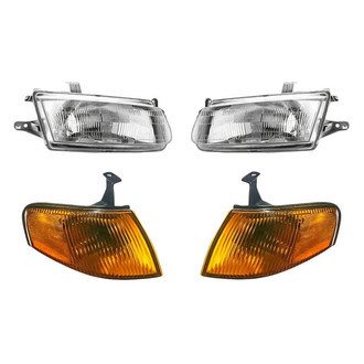 TruParts® - 4-Piece Kit (Driver and Passenger Side Headlights, Driver and Passenger Side Turn Signal/Corner Lights) (Standard Line)