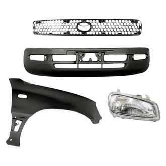 TruParts® - 4-Piece Kit (Passenger Side Headlight, Front Bumper Cover, Grille, Front Passenger Side Fender) (Standard Line)