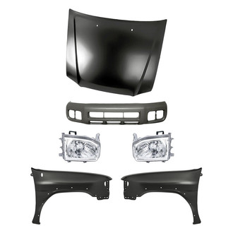 TruParts® - 6-Piece Kit (Driver and Passenger Side Headlights, Front Bumper Cover, Driver and Passenger Side Fenders, Hood Panel) (Standard Line)