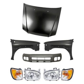 TruParts® - 8-Piece Kit (Driver and Passenger Side Headlights, Front Bumper Cover, Driver and Passenger Side Fenders, Driver and Passenger Side Turn Signal/Corner Lights, Hood Panel) (Standard Line)