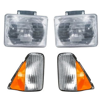TruParts® - 4-Piece Kit (Driver and Passenger Side Headlights, Driver and Passenger Side Turn Signal/Corner Lights) (Standard Line)