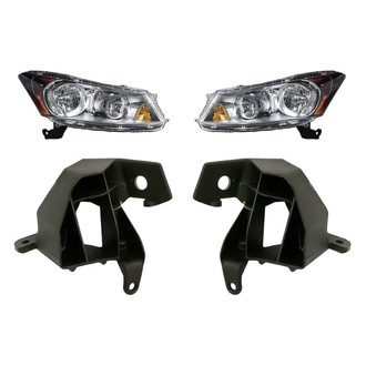 TruParts® - 4-Piece Kit (Driver and Passenger Side Headlights, Driver and Passenger Side Lower Headlight Brackets) (Standard Line)