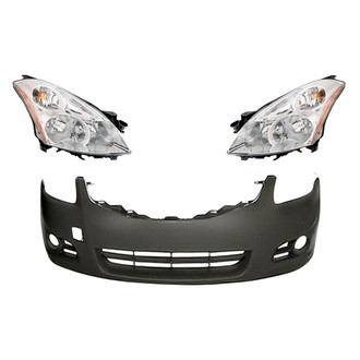 TruParts® - 3-Piece Kit (Driver and Passenger Side Headlights, Front Bumper Cover) (Standard Line)