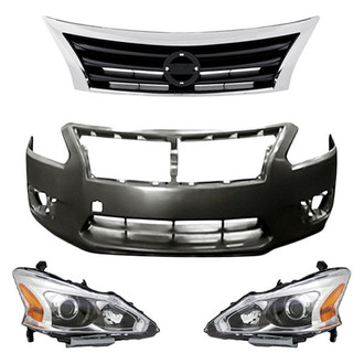 TruParts® - 4-Piece Kit (Driver and Passenger Side Headlights, Front Bumper Cover, Grille) (Standard Line)