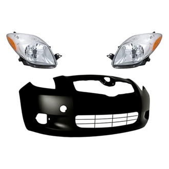 TruParts® - 3-Piece Kit (Driver and Passenger Side Headlights, Front Bumper Cover) (Standard Line)