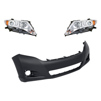 TruParts® - 3-Piece Kit (Driver and Passenger Side Headlights, Front Bumper Cover) (Standard Line)