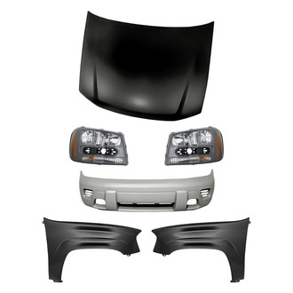 TruParts® - 6-Piece Kit (Driver and Passenger Side Headlights, Front Bumper Cover, Driver and Passenger Side Fenders, Hood Panel) (Standard Line)