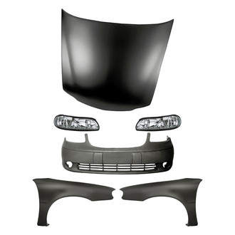 TruParts® - 6-Piece Kit (Driver and Passenger Side Headlights, Front Bumper Cover, Driver and Passenger Side Fenders, Hood Panel) (Standard Line)