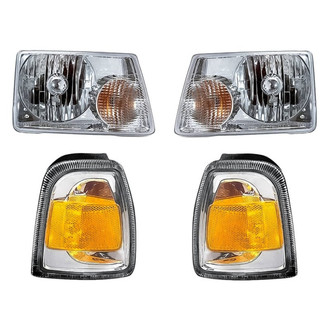 TruParts® - 4-Piece Kit (Driver and Passenger Side Headlights, Driver and Passenger Side Turn Signal/Corner Lights) (Standard Line)