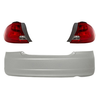 TruParts® - Driver and Passenger Side Replacement 3-Piece Kit (Driver and Passenger Side Tail Lights, Rear Bumper Cover) (Standard Line)