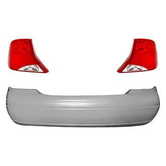 TruParts® - Driver and Passenger Side Replacement 3-Piece Kit (Driver and Passenger Side Tail Lights, Rear Bumper Cover) (Standard Line)