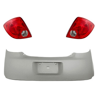 TruParts® - Driver and Passenger Side Replacement 3-Piece Kit (Driver and Passenger Side Tail Lights, Rear Bumper Cover) (Standard Line)
