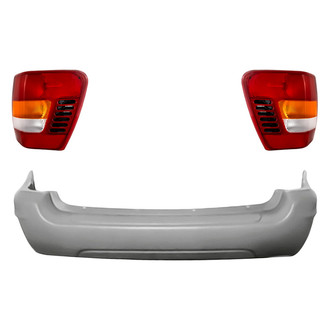 TruParts® - Driver and Passenger Side Replacement 3-Piece Kit (Driver and Passenger Side Tail Lights, Rear Bumper Cover) (Standard Line)