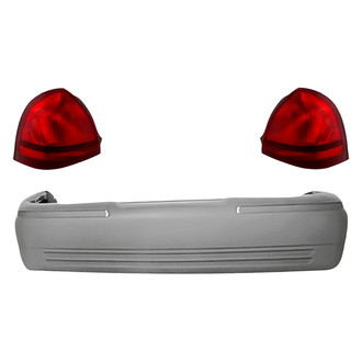 TruParts® - Driver and Passenger Side Replacement 3-Piece Kit (Driver and Passenger Side Tail Lights, Rear Bumper Cover) (Standard Line)