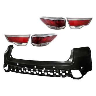 TruParts® - Driver and Passenger Side Replacement 5-Piece Kit (Driver and Passenger Side Inner Tail Lights, Driver and Passenger Side Outer Tail Lights, Rear Upper Bumper Cover) (Standard Line)
