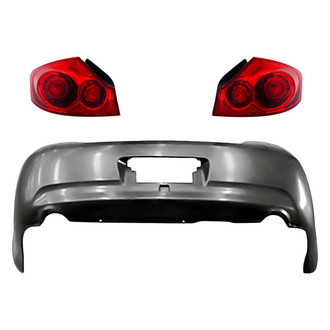 TruParts® - Driver and Passenger Side Replacement 3-Piece Kit (Driver and Passenger Side Outer Tail Lights, Rear Bumper Cover) (Standard Line)